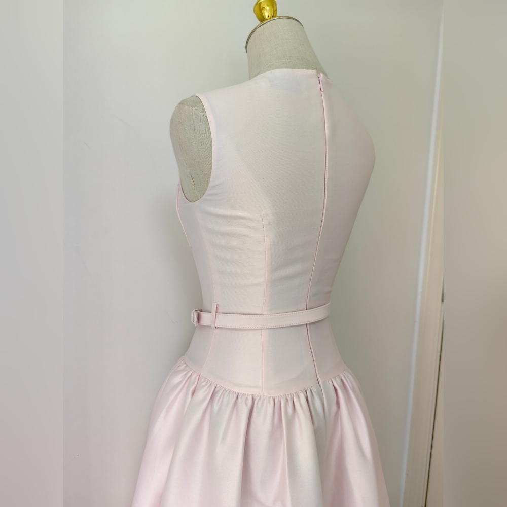 Self-Portrait Pink Taffeta Midi Dress - Picture 10 of 14